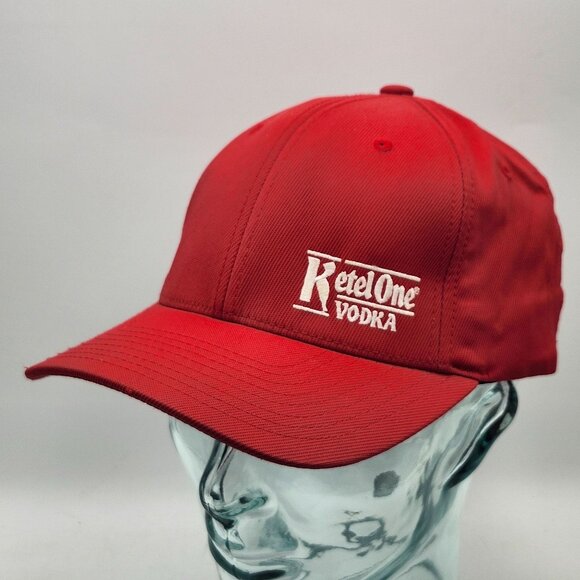 Ketel One Vodka Red FlexFit Embroidered Logo Baseball Cap Hat LG-XL - Picture 1 of 10